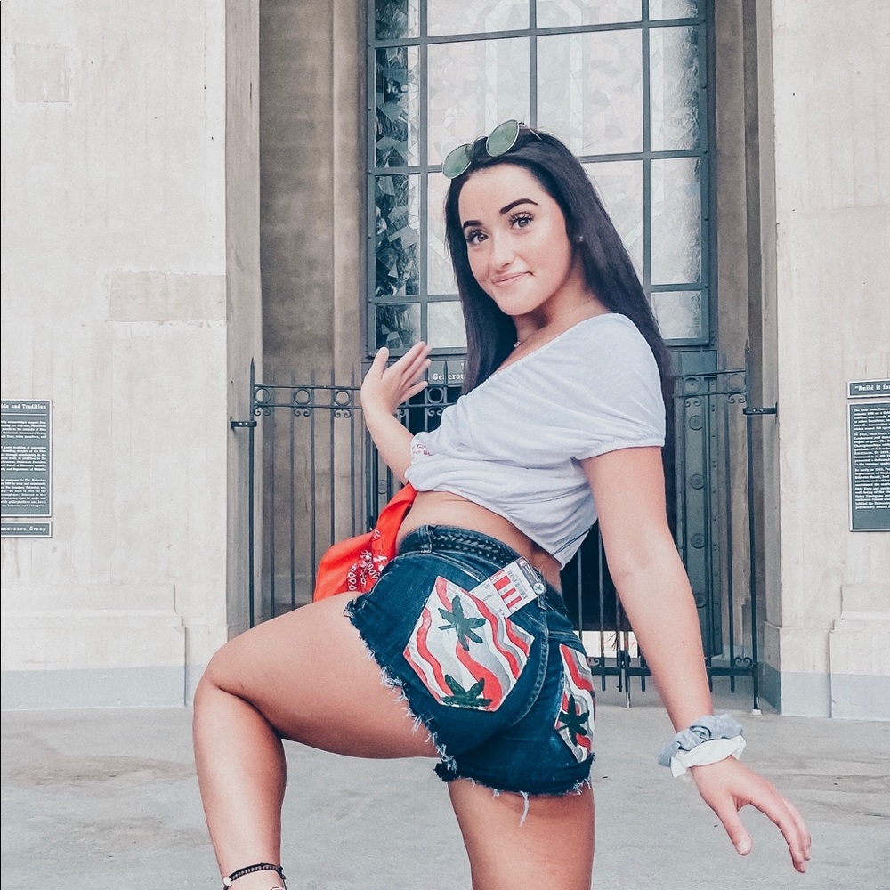 Ohio State Buckeye leaf shorts